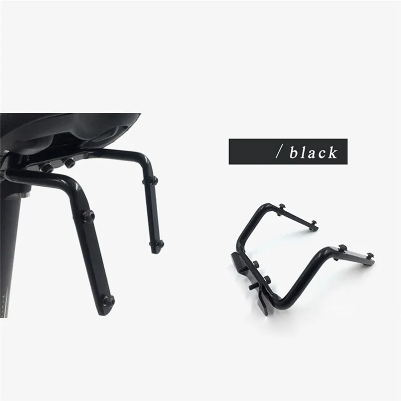 Bicycle Kettle Adapter MTB Bike Seat Post Back Double Water Bottle Holder Cage Rack Adapter installation two water bottle #2N09 (16)