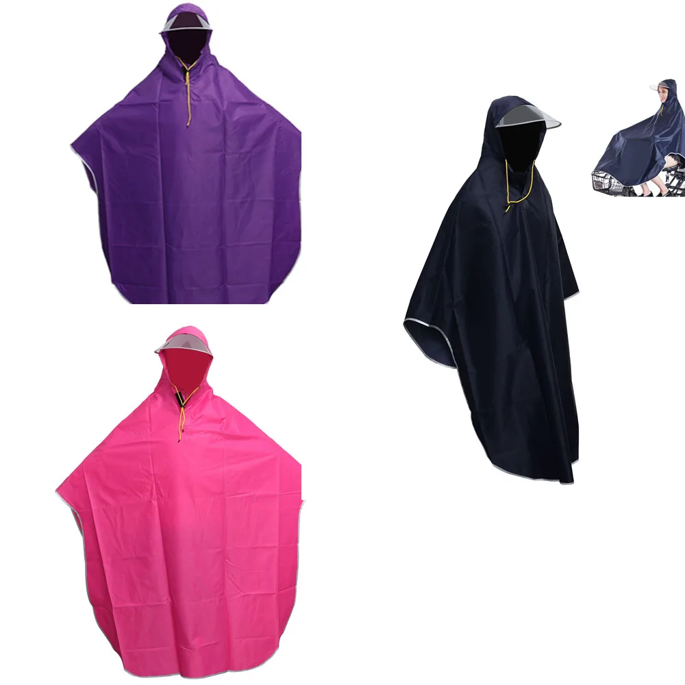 Motorcycle Scooter Rain Cape Bike Cycling Raincoat Waterproof Jacket Lengthen Sleeveless Rain Cloak