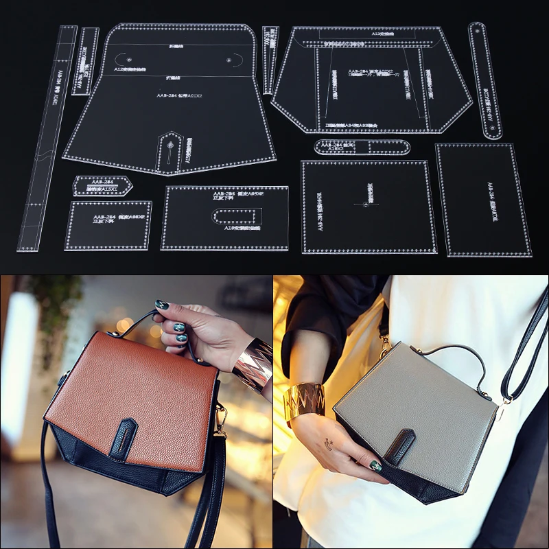 Leather Craft Clear Acrylic Kelly bag Handbag Pattern Stencil Template DIY  Tools