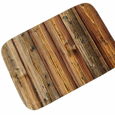 Wood Grain Retro Doormat for Entrance Door Carpet Kitchen Mat Bathroom Floor Mat Hallway Rugs and Carpets for Living Room Tapete - Цвет: Q