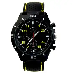 Спортивные модные кварцевые часы для мужчин's часы с большим циферблатом подарок на день рождения простой прочный дикий стиль Лидирующий
