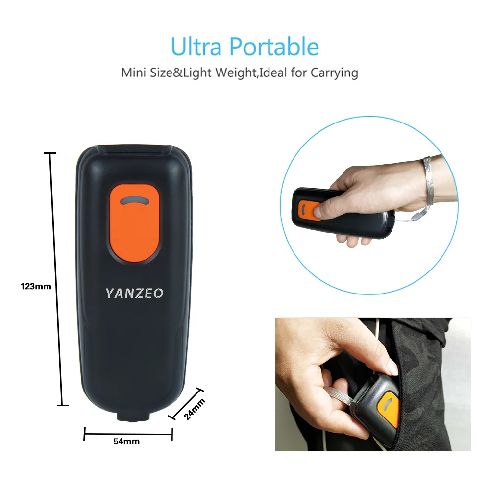 Карманный беспроводной Bluetooth сканер штрих кода Yanzeo P1620 2D портативный считыватель