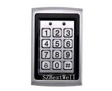 Metal RFID Reader 125kHz Proximity Door Access Control Keypad 7612 Support 1000 Users Electric Digital Password Door Lock