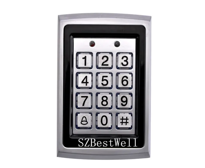 Image Metal RFID Reader 125kHz Proximity Door Access Control Password Keypad With 10 RFID Card