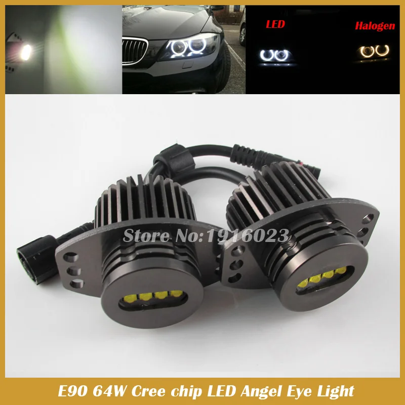 

E90 E91 LED Angel Eyes for E90 E91 64W LED Marker headlight halo ring angel eye bulb
