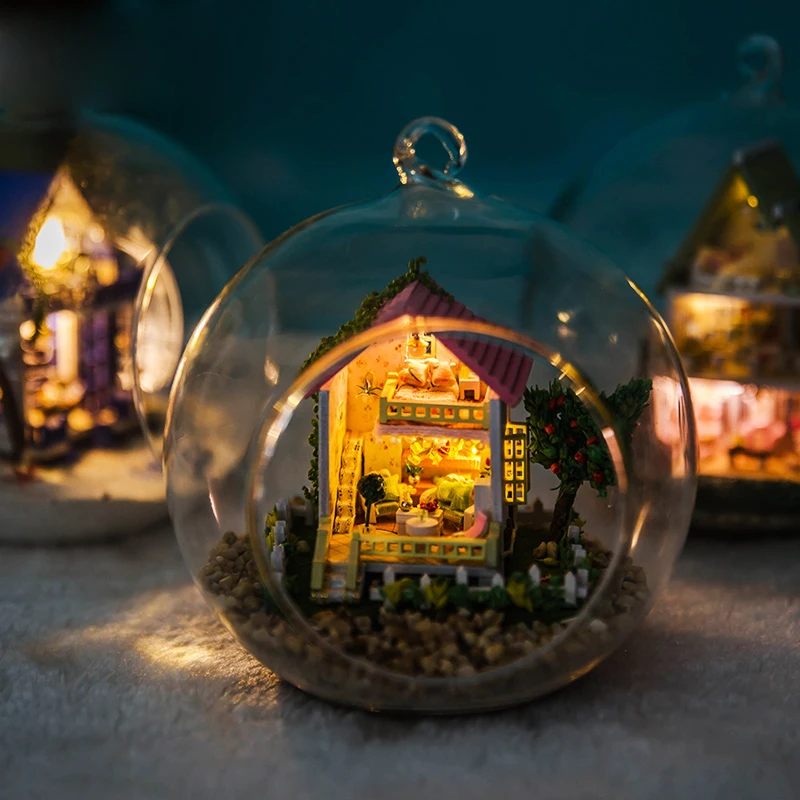 Мебель сделай сам кукольный домик Wodden Miniatura набор мебели стеклянная крышка