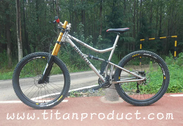 Top MTB Titanium Frame Full Suspension 16