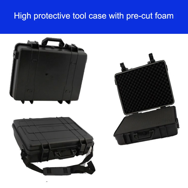 

high quality Tool case toolbox waterproof safety equipment case camera bag Impact ABS box with pre-cut foam lining