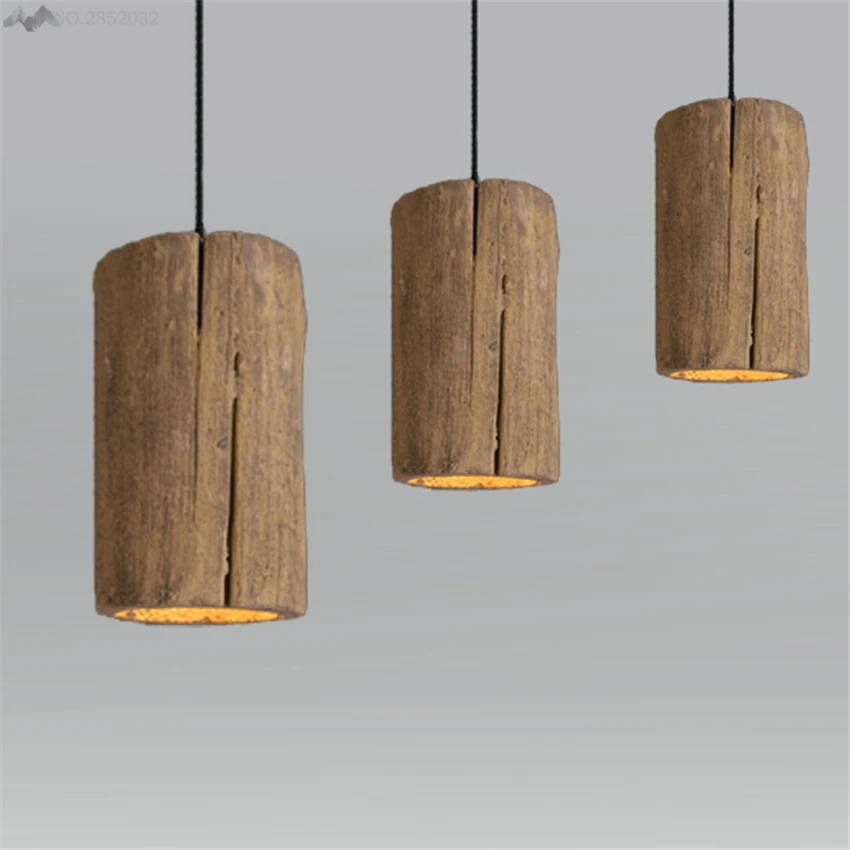

LFH Nordic Vintage minimalist art chandelier living room dining room bedroom cafe wood chandelier decorative Chandelier