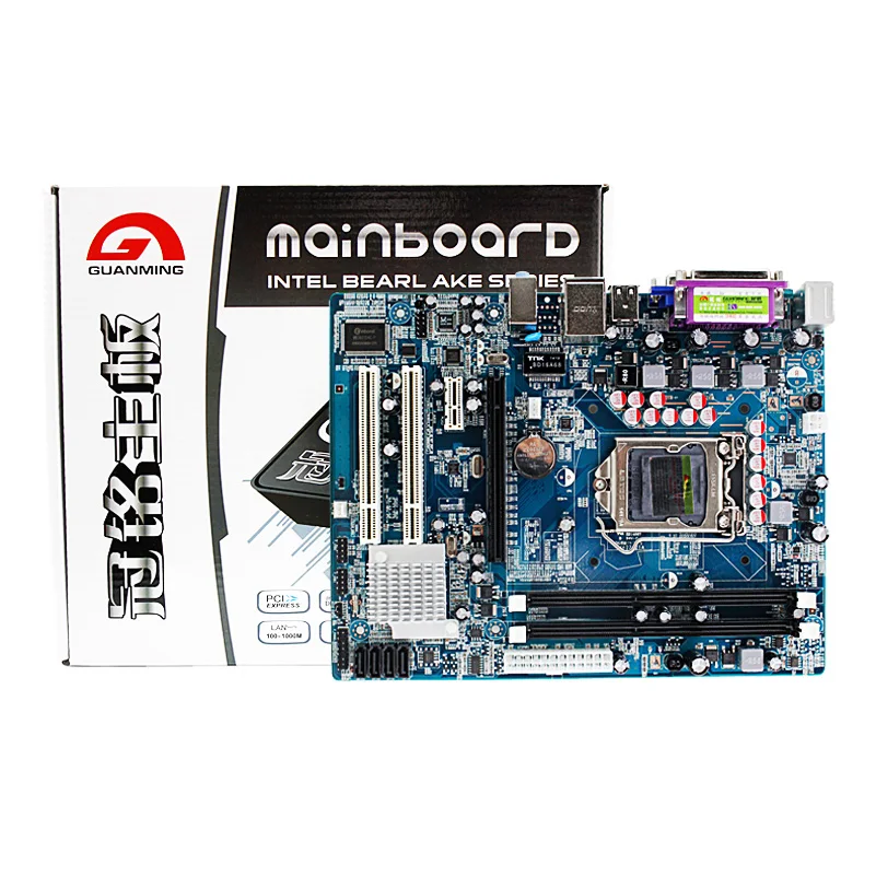 GUANMING Brand H55-M D3 Socket LGA 1156 ATX Mother Board For Intel CPU Desktop PC Motherboard LGA1156 DDR3 Placa Mae VGA+LPT | Компьютеры