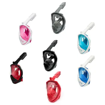 

Full Face Snorkel Snorkeling Mask Scuba Diving Swimming Easy Breath Goggle Underwater Anti Fog Dry Adult Training Dive Equipment