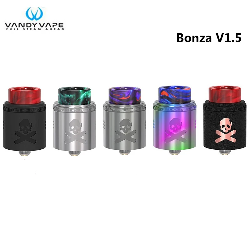 

Original Vandy Vape Bonza V1.5 RDA Tank 2ML Enlarger Post Vandyvape Atomizer Fits E Cigarette Box MOD Squonk Vape Vs Bonza RDA