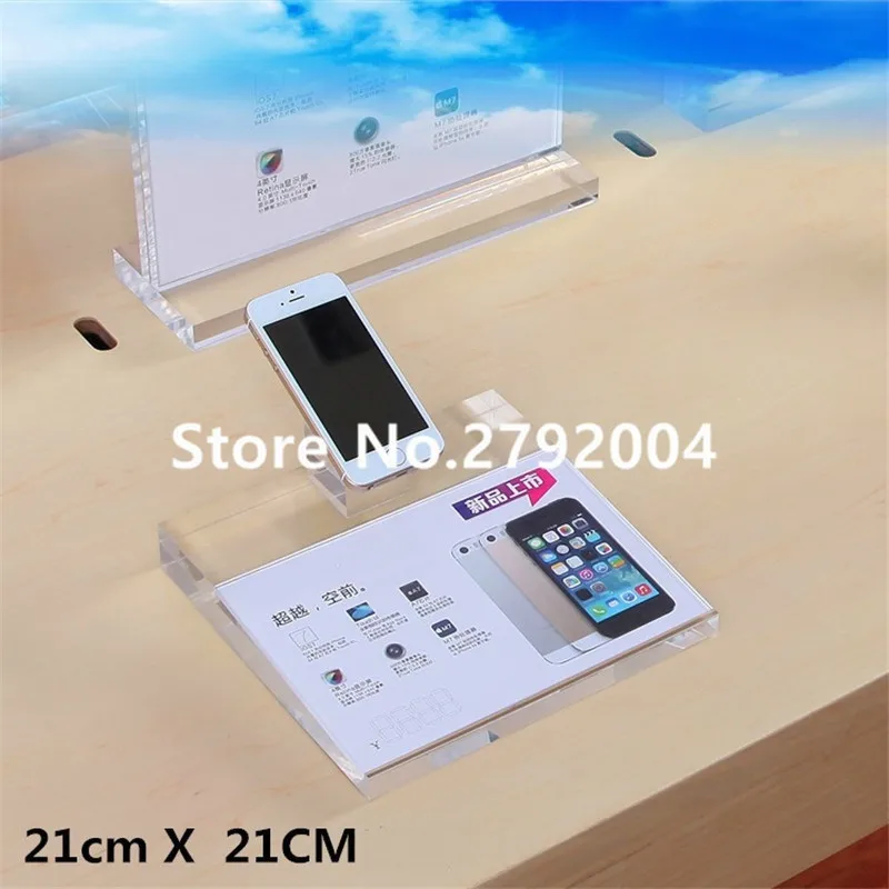 Universal do Telefone Móvel de Acrílico Stand para Samsung Lote Limpar Titular Exibição Celular Telefone 6 7 Varejo Montagens 21*21 cm 10 Pçs - 6 para Samsung telefone 6 7 varejo Montagens 21*21 CM
