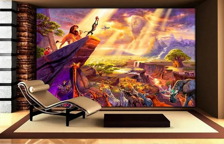 3d-room-wallpaper-custom-mural-non-woven-Fairy-tale-the-lion-king-painting-photo-3d-wall (1)