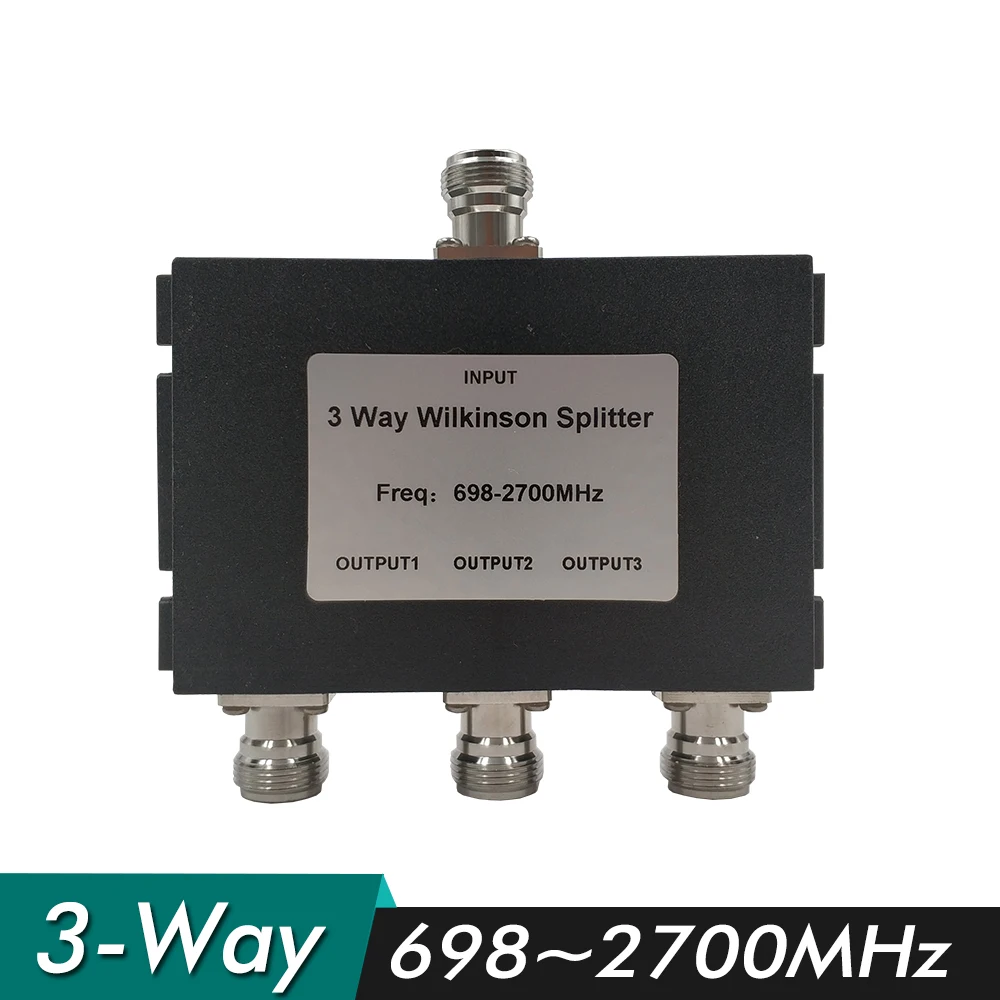 3-Way Power Splitter 698~2700MHz N-Female Power Divider Connect 2G 3G 4G Mobile Signal Booster Repeater Amplifier Antenna Cable