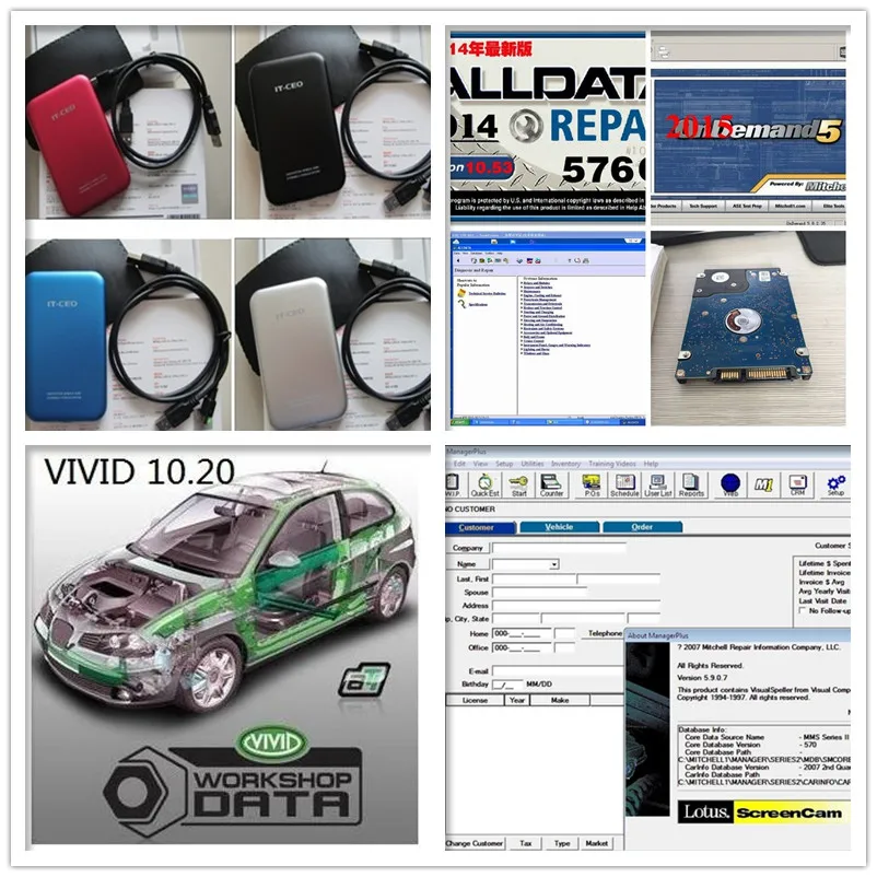 49в1 hdd 1 ТБ alldata V10.53 + elsawin atsg двигатель тяжелый грузовик vivid workshop все данные и