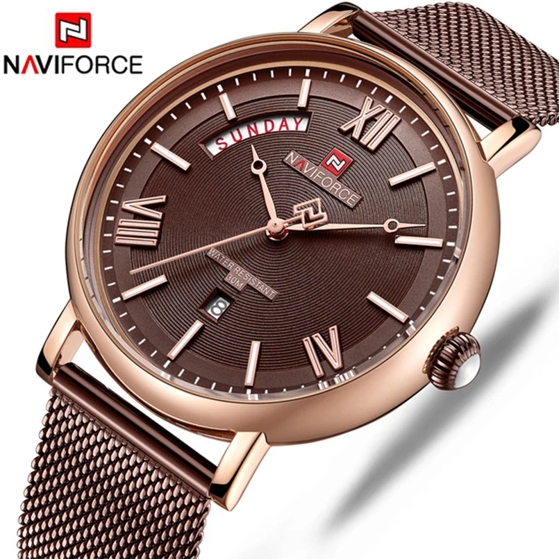 NAVIFORCE новые мужские часы модные спортивные повседневные водонепроницаемые