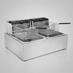 2x10L-Stainless-Steel-Commercial-Twin-Double-Tank-Electric-Deep-Fat-Fryer-Basket 2x10L-Stainless-Steel-Commercial-Twin