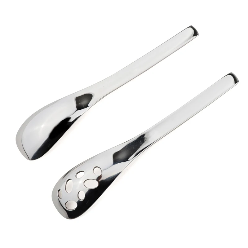 2Pcs Stainless Steel Spoons Kitchen Soup Dinning Spoons Tablespoon Metal Slotted Spoon Dinner Server Flatware Kitchen Gadgets (11)