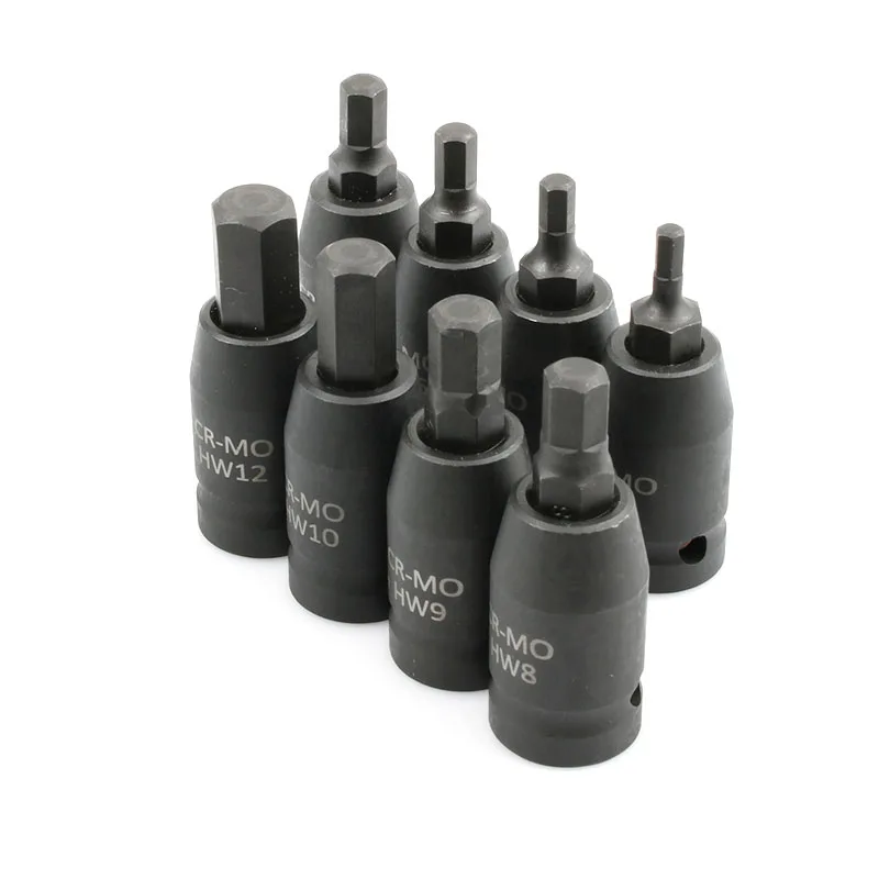 One Pcs 1/2" Square Drive Impact Hex Bit Socket Set Air Impact Allen