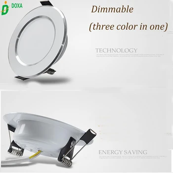 

3W 5W 7W 9W 12W 15W 18W Dimmable LED Panel Ceiling Light smd Aluminum Mounted LED ceiling lamp riflettor Spot light AC 85-265V