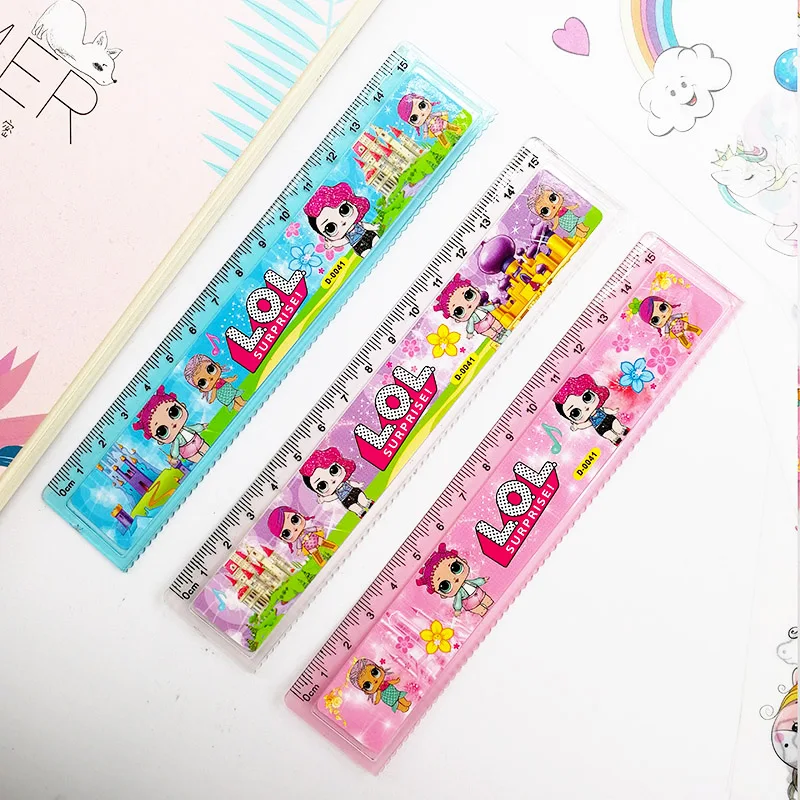 

Doll Crylic Ruler Cute Kawaii Cartoon Girl Straight Ruler Learn Drawing Euramerican School Stationery Supplies Gift
