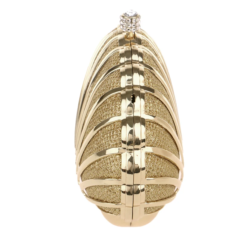 SEKUSA Fashion Hollow Out Style Women Evening Bag Shell Design Diamonds Mixed Candy Color Day Clutch With Chain Shoulder Purse