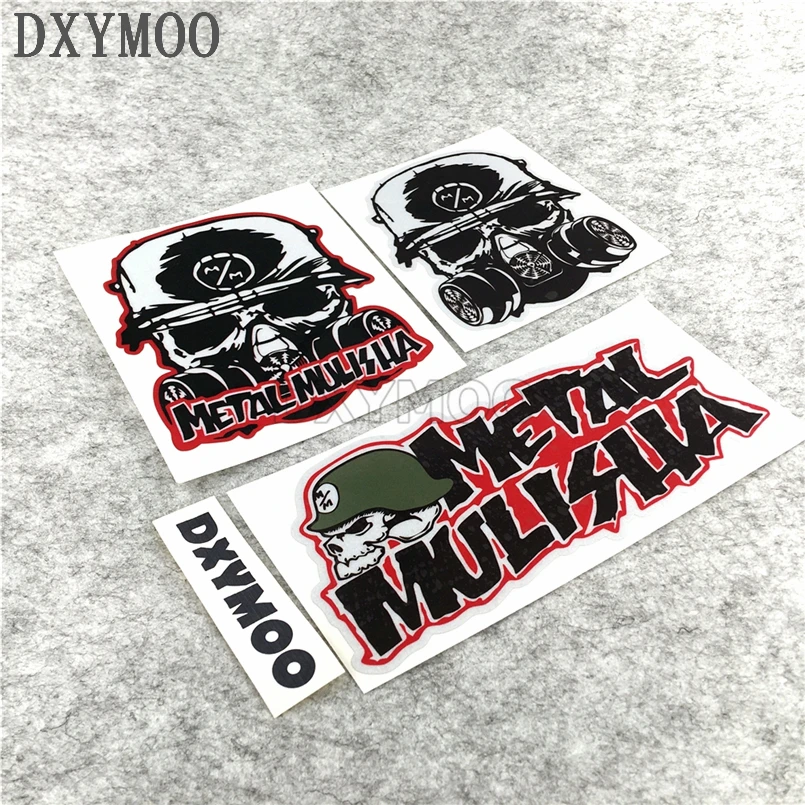 

Cartoon Cool Car Stickers METAL MULISHA Music Mask Man Skull Knight SUV Motorcycle Car Decals Reflective