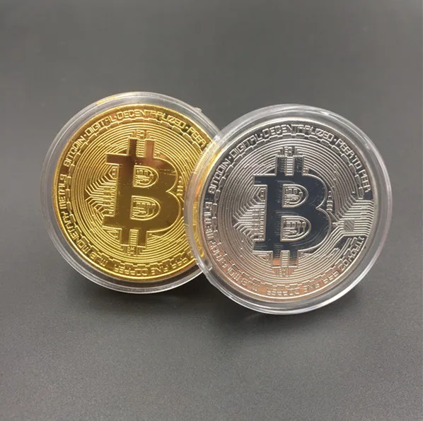 Gold Brick Bitcoin Commemorative Collectors Gift Coin Bit Coin Art Collectio VA