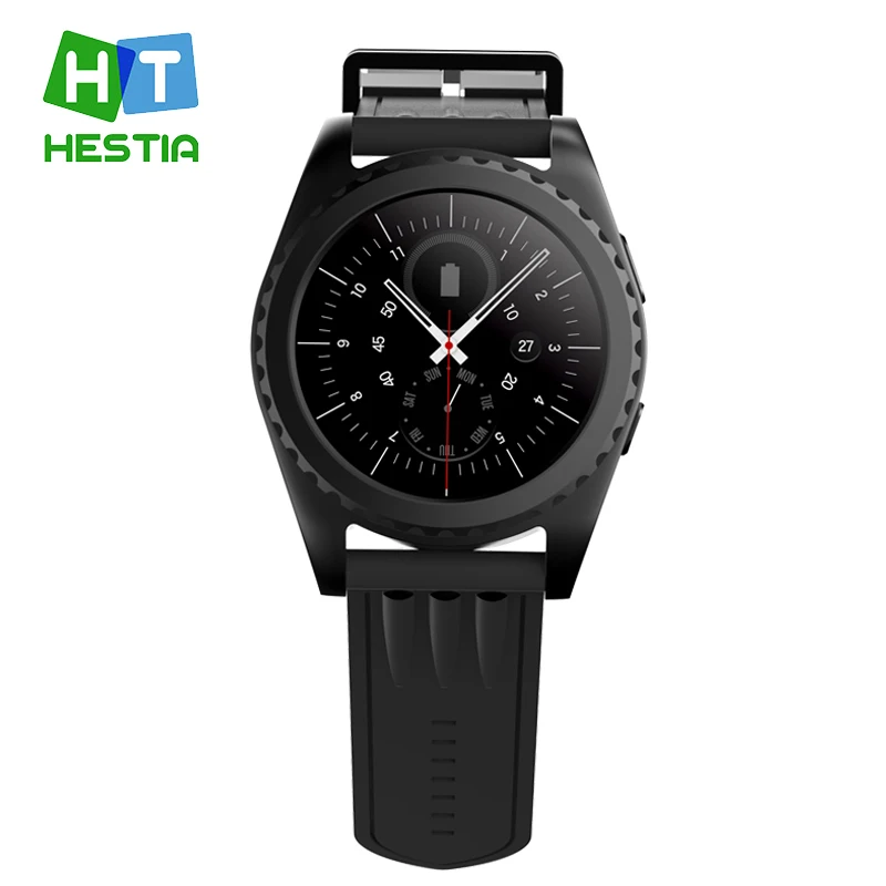 

GS3 Smart Watch Smartwatch Round Screen Heart Rate Monitor Bluetooth Remote Camera Sync Facebook SMS Wristwatch For iOS Android