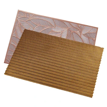 

UPORS Fashion 4Pcs/Set PVC Placemats Heat Resistant Table Placemats Washable Easy to Clean Dining Table Mat Non-Slip Coaster Pad