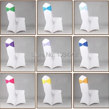 100 шт Королевский Эластичный стул пояс спандекс Лайкровые повязки на стул с пластиковой круглой пряжкой для свадьбы