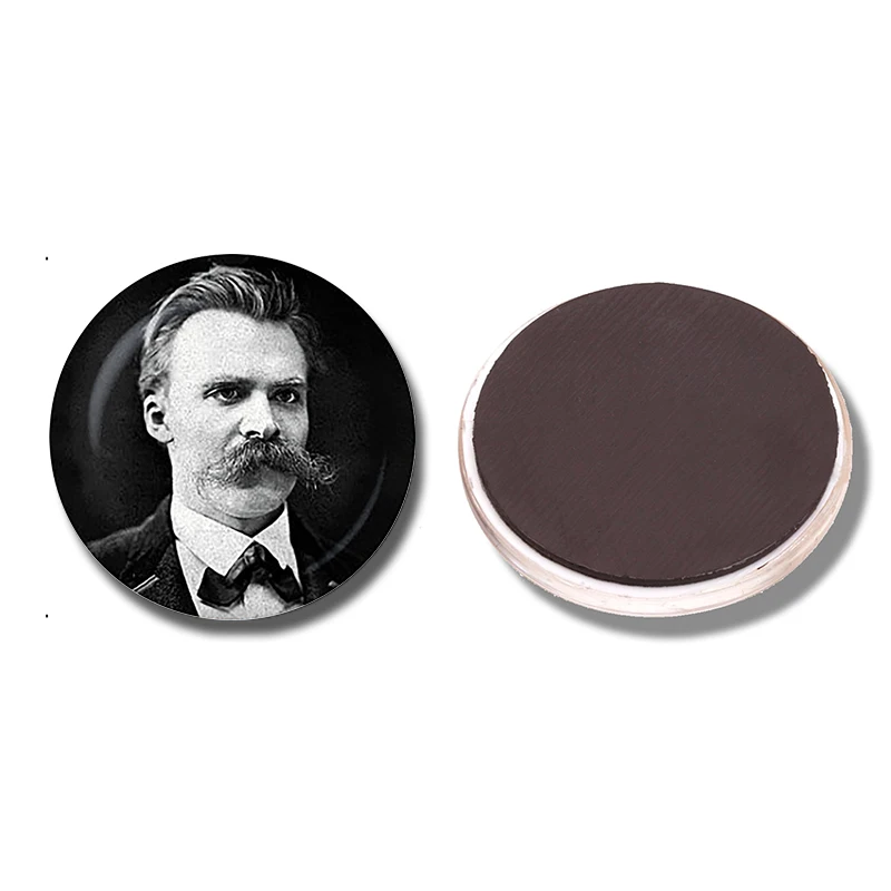 

Friedrich Nietzsche Philosopher 30MM Fridge Magnet Nietzsche Cabochon Magnetic Refrigerator Stickers Note Holder Home Decoration