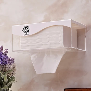 

Toilet tissue box toilet tissue box toilet kitchen punch-free suction wall-mounted waterproof toilet paper holder LO61156