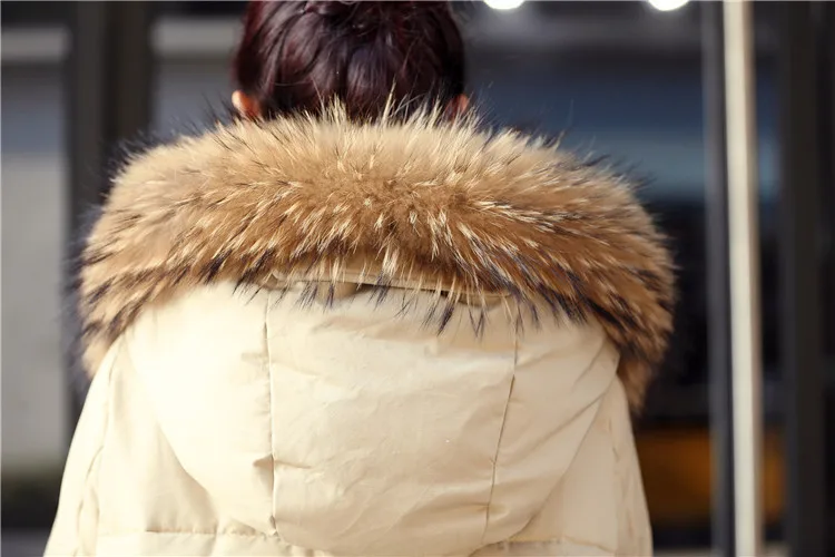 Высококачественная Европейская зимняя куртка женская натуральный мех енота воротник парка с длинным капюшоном пальто Jaqueta Feminina YM280