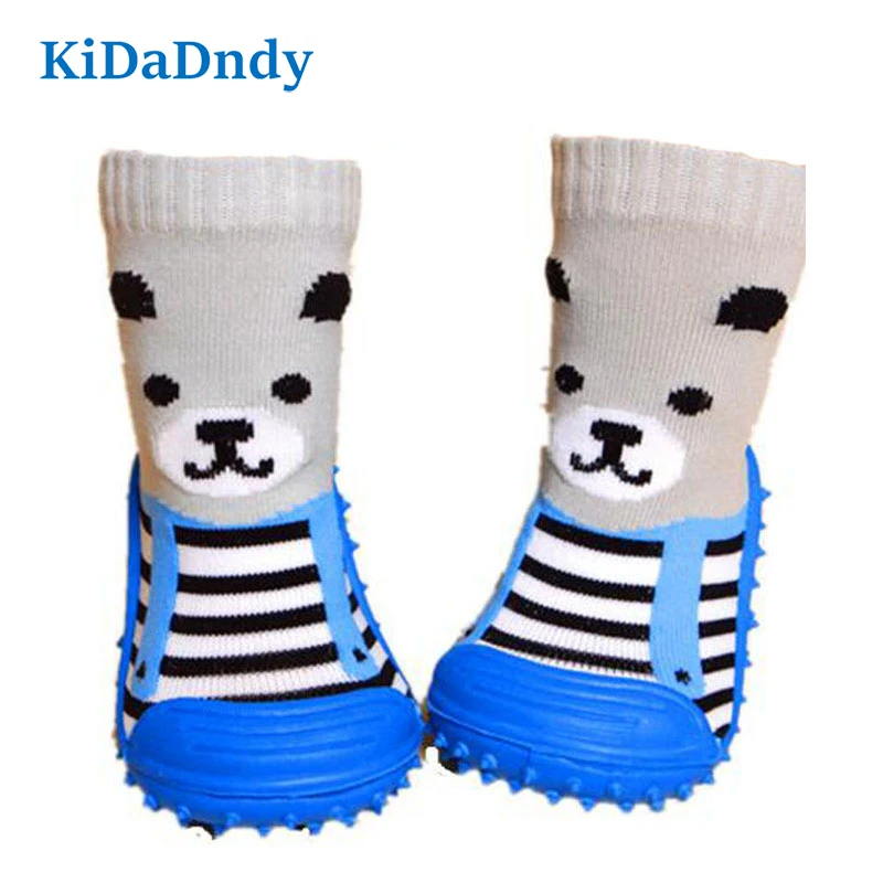 

kidadndy Newborn Anti Slip Socks Toddler Indoor Floor Shoes Infant Learning To Walk Cotton Baby Socks With Rubber Soles LMY496