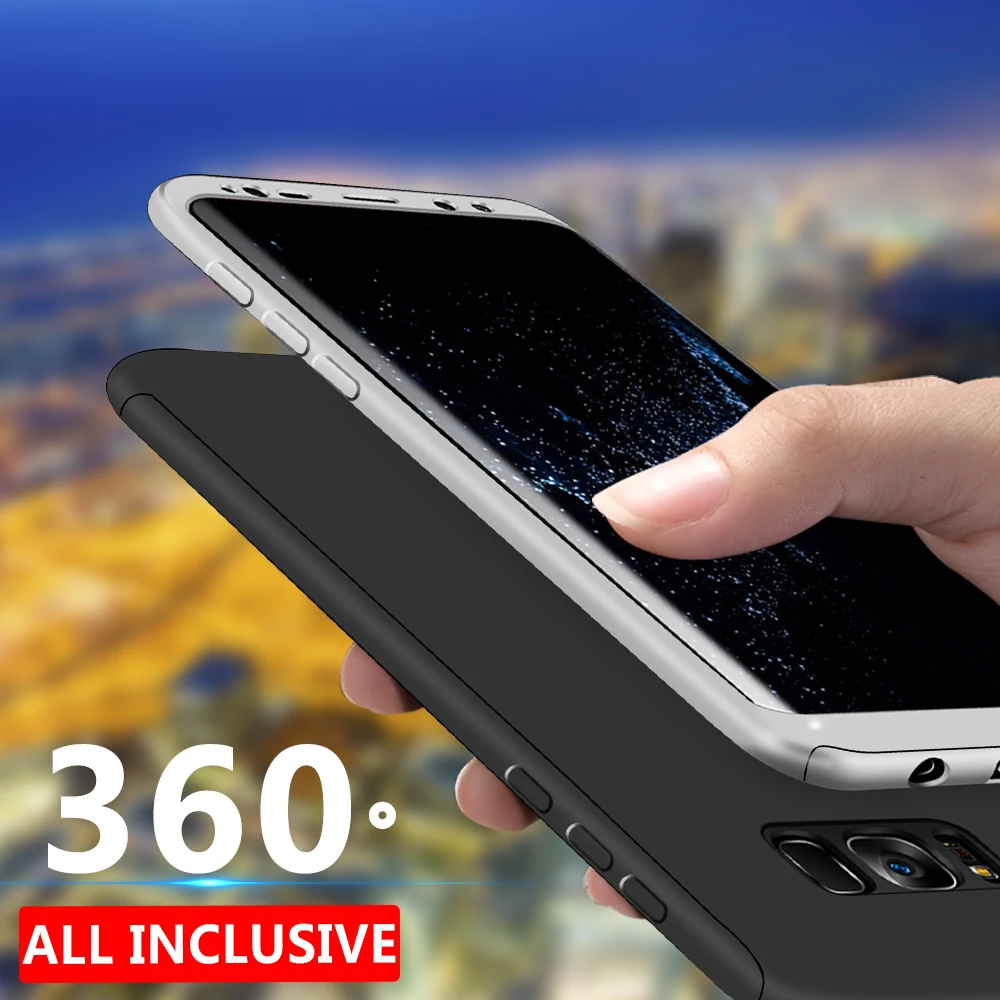 

Luxury 360 Degree Full Cover Phone Case For Samsung Galaxy S5 S6 S7 A6 A8 Plus 2018 Shockproof Cover For Samsung Note 3 4 5 Case