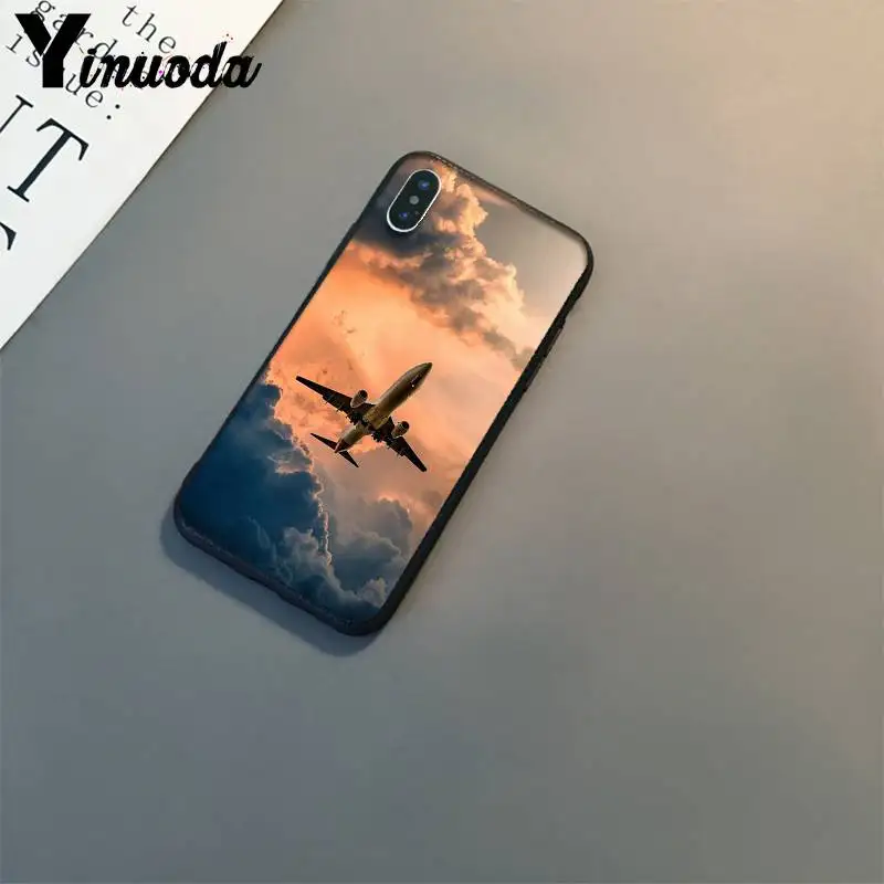 Милый чехол для телефона Yinuoda Airplane At The Sunrise aircraft plane iPhone 8 7 6 6S 6Plus X XS MAX 5 5S SE XR 11 11pro