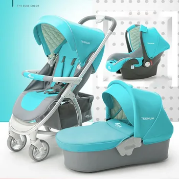 

teknum high landscape baby stroller can sit reclining 3 and 1 portable high-end strollers fashion super shock absorption