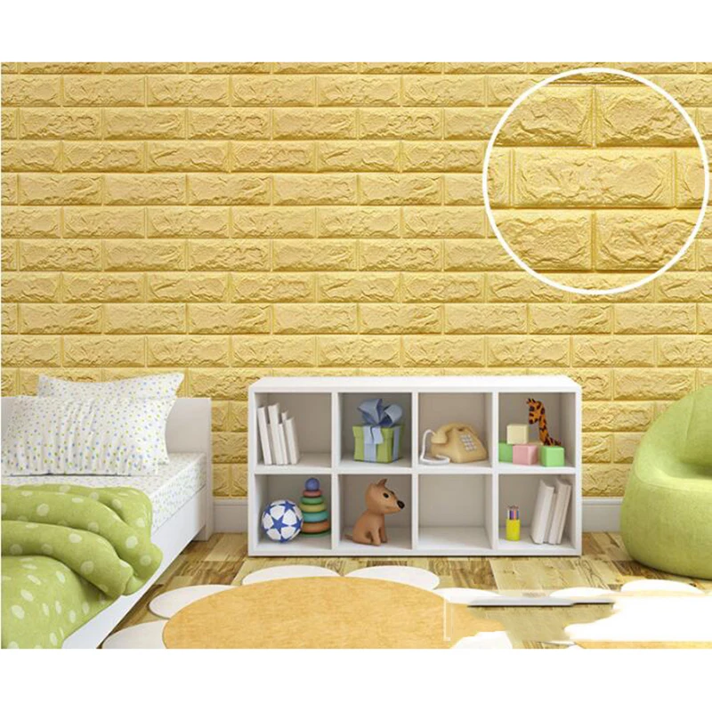 70x77 см DIY 3D светло зеленые настенные наклейки PE Foam Safty домашний декор Обои