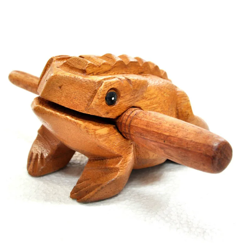 

1 Set Hot Frog Style Traditional Wooden Instrument Percussion Rasp with Stick Kids Gifts Toy Decompress Toys