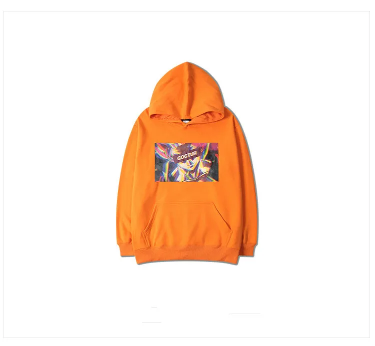 Fashion Chic Mens Hoodies And Sweatshirts Hip Hop Astronaut Print Orange Skateboard Sweatshirt High Street Harajuku Hoodie Men