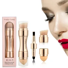 4 In 1 Makeup Brushes Foundation Eyebrow Shadow Eyeliner Blush Powder Make Up Brushes Cosmetic Concealer Professional Maquiagem empty magnetic tz large palette makeup black eyeshadow concealer blush make up maquiagem professional cosmetic makeup storage