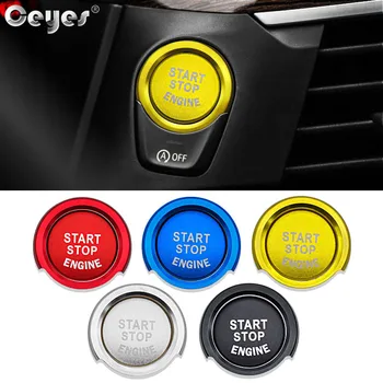 

Ceyes Car Styling Auto Engine Aluminum Alloy Cover Ring Case For Bmw E46 E90 E60 E39 F30 Start Button Stop Stickers Accessories