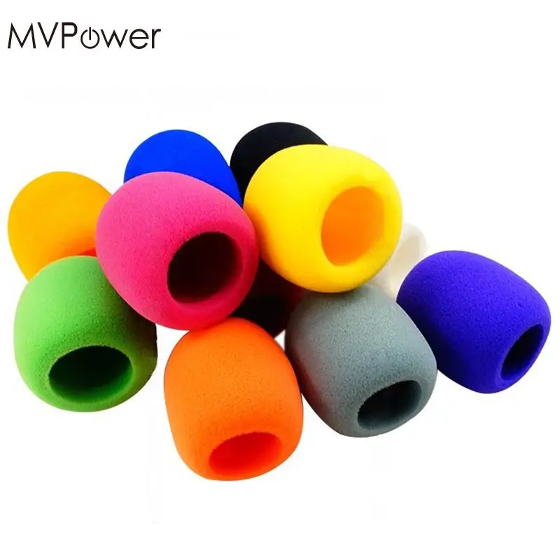 

MVPower 10Pcs/lot Colors Colorful Handheld Stage Microphone Windscreen Foam Mic Cover 2.8"x2.3" 1pcs in each color