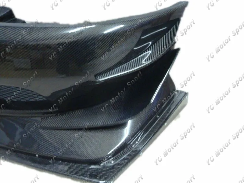 2004-2007 Mitsubishi Lancer Evolution 8-9 Voltex Circuit Version Style Front Bumper w 4pcs Canard CF (4)