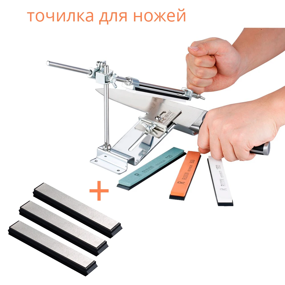 

Ruixin Pro III Full Stainless Steel Professional Chef Knife Sharpener With 3pcs Diamond Whetstone Sharpening Stones whetstone
