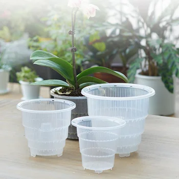 

Plastic Mesh Pot Orchid Flower Planter Container Home Gardening Decor 669