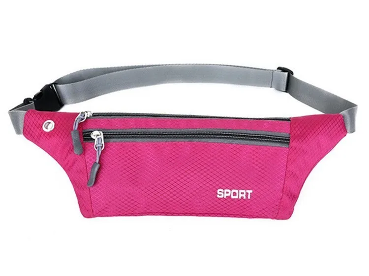 Многофункциональная спортивная поясная сумка для бега для мужчин и женщин, водонепроницаемая сумка для телефона для бега, 10 цветов - Цвет: Розовый цвет
