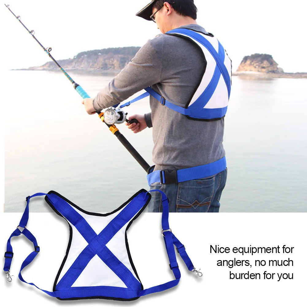 

Ultralight Fishing Fighiting Belt Adjustable Shoulder Harness Vest Back Protector for Stand up for Carp Fishing Pesca